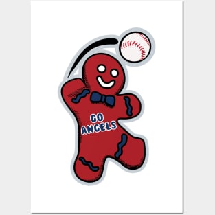 Los Angeles Angels Gingerbread Man Posters and Art